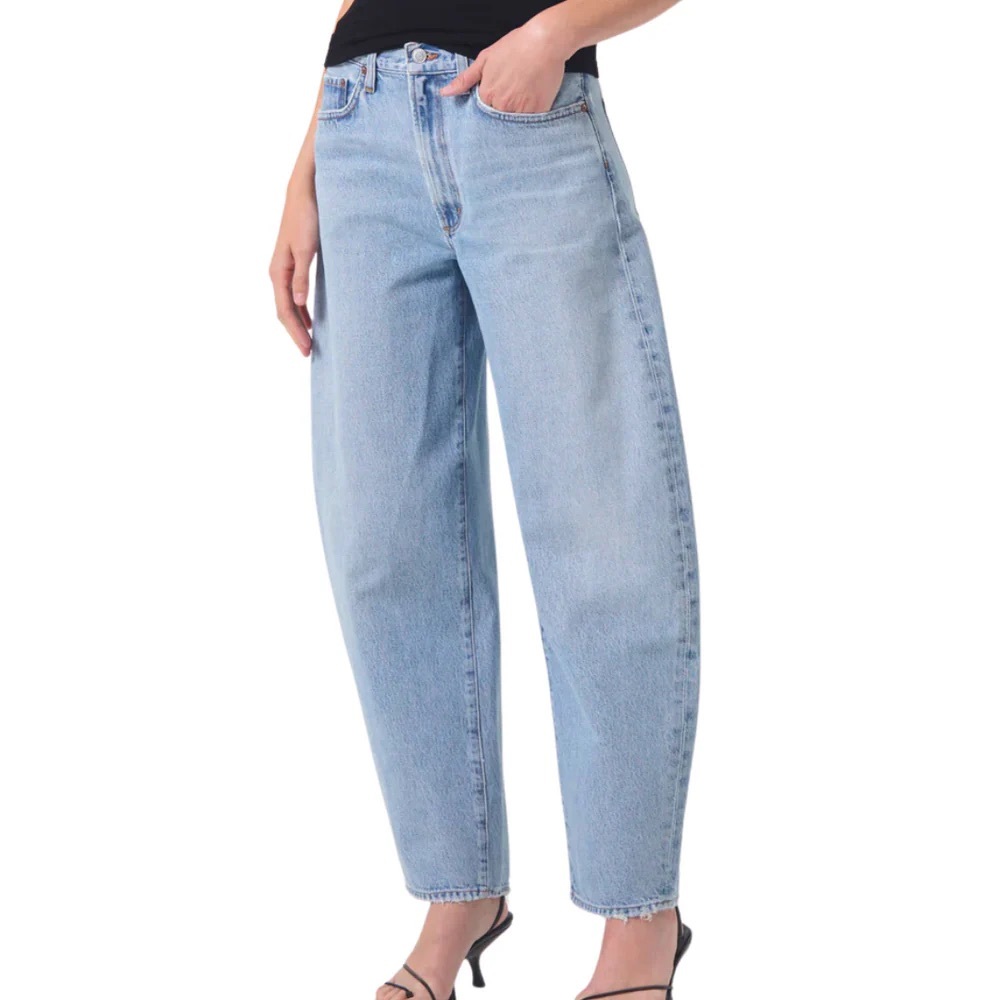 NEW Agolde Balloon Barrel Jeans in Conflict Blue - Picture 3 of 4